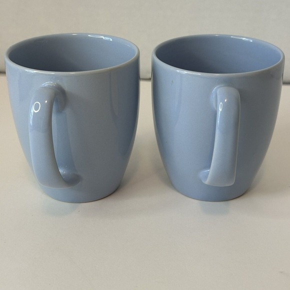 CORELLE Coordinate Stoneware Light Sky Blue coffee Mugs set of 2 CLEAN/VINTAGE - Picture 9 of 9